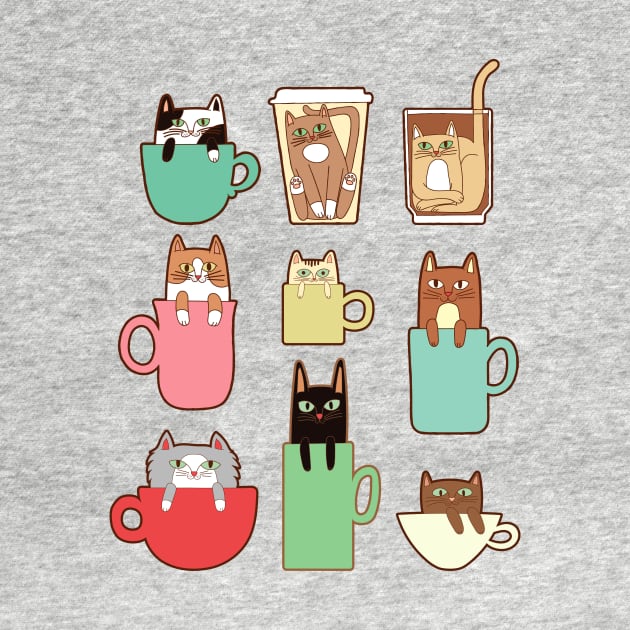 Coffee Cats! by pinkowlet